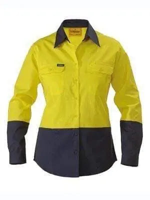 Bisley Workwear Women's Hi Vis Drill Shirt Long Sleeve BL6267 Metro Workwear.